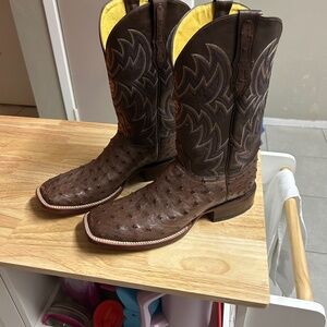 Full Quill Ostrich Boots